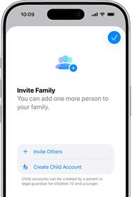 Invite family screen