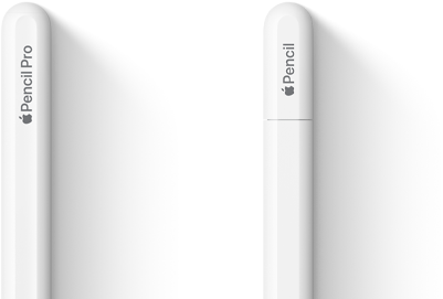 Apple Pencil Pro and Apple Pencil (USB-C) side by side