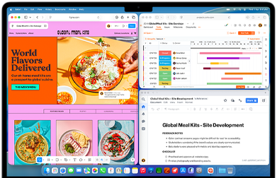 MacBook Air with multiple apps open