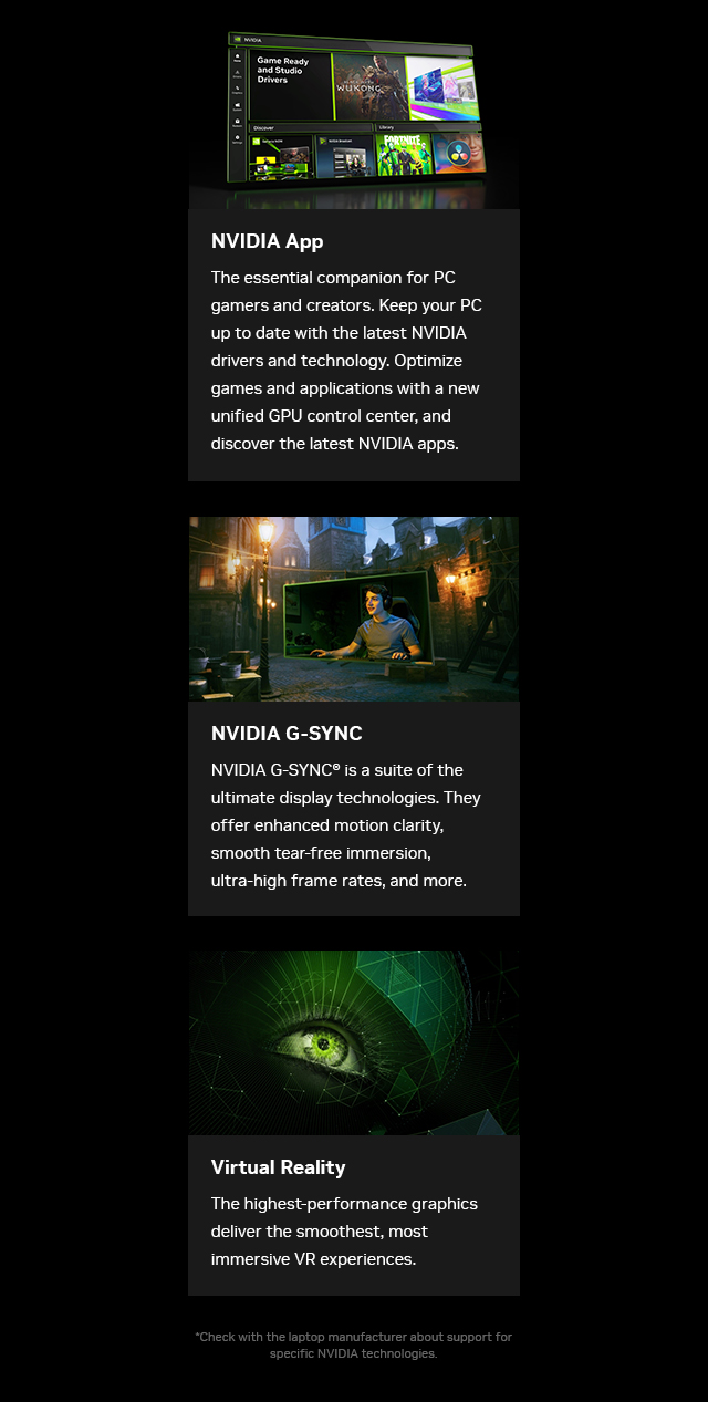 RTX laptops for all mobile section