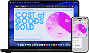 14-inch MacBook Pro and iPhone 16 — the iPhone is calling a contact named Luis while the MacBook Pro shows the same call in the Phone app